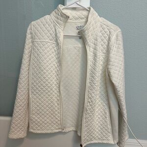 Croft & Barrow Women's Cream Quilted Jacket